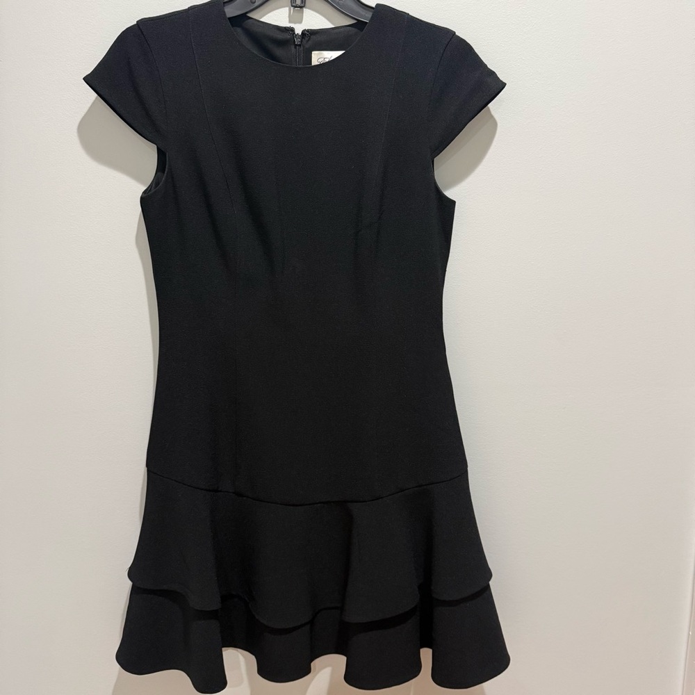 Eliza J Black Cap Sleeve Mini Dress